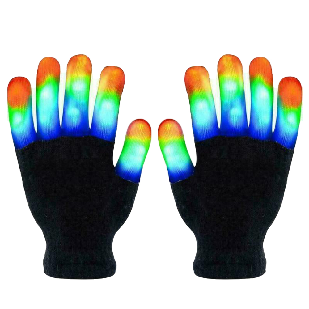 LED Light Mittens luminous Gloves Children Adult LED Finger Light Gloves Kid Adult LED Flashing Magic Glove Glow In The Dark Toy