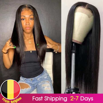 BEAUDIVA Lace Human Hair Wigs Prepluck 13*4 Straight Human Hair Wigs With Baby Hair Bleach Knots 4x4 Closure Wig