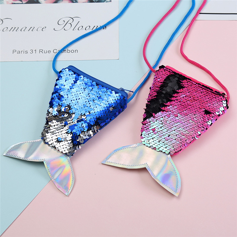 Mermaid Tail Sequins Coin Purse Wallet Bag Souvenirs Wedding Gifts for Guests Kids Bridesmaid Gift Party Favors Present Supplies