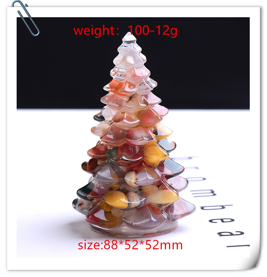 1PC Natural Crystal Gravel Christmas Trees Orgonite Silicone Mould DIY Resin Decor Craft Jewelry Making Mold Festival Home Decor
