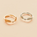 Fresh Sweet Leaf Adjustable Ring Female Light Luxury Olive Branch Finger Ring XIN-Shipping