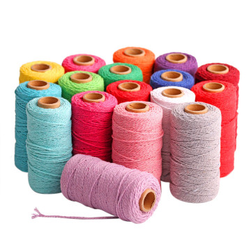 Cotton Linen Thread Multicolor Twisted Yarn For Dream Catcher Home Decor Crafts Macrame Knitted Crochet Thread Hilo Para Bordar