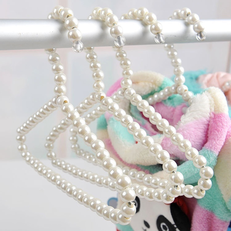 Baby Hangers For Clothes Kids Pearl Plastic Hanger Child Clothes Rack Pet Dog Mini Hangers Clothes Pegs S6473