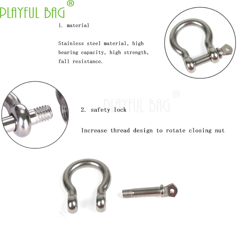 Outdoor climbing metal steel buckle hoisting main lock safety lock fast mountaineering buckle connection ring ZL34