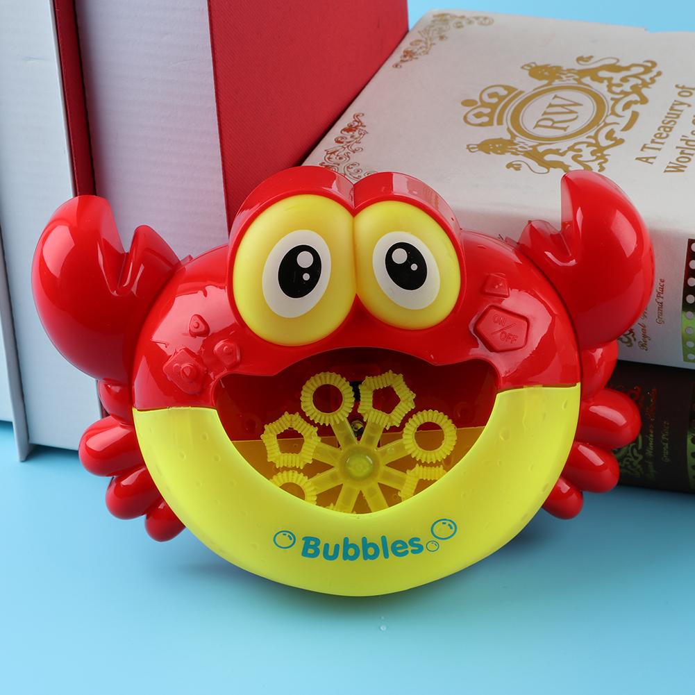 VKTECH Electric Crab Bubble Machine Bathroom Bathtub Bubble Maker Light Music Baby Kids Bath Toy Gift Dropshipping