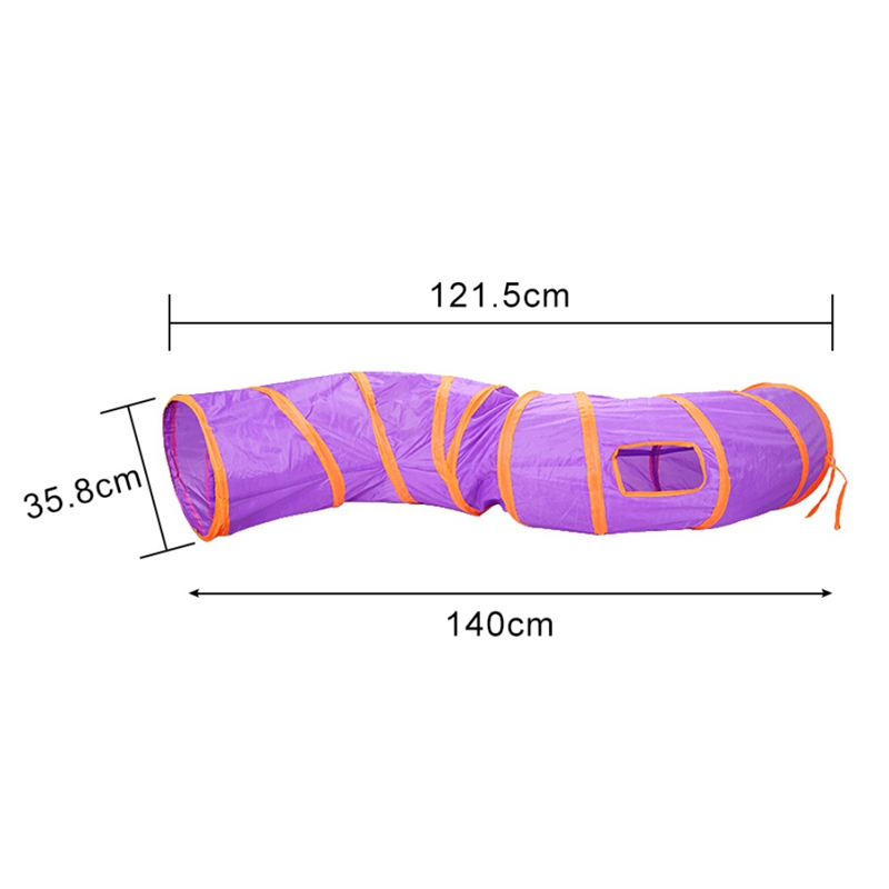 1.2M Portable Cats Toy S Shape Cat Toys Tunnel Long Lovely Funny Home Furniture Cat Tunnel Toys Kitten Puppy Pet Supplies