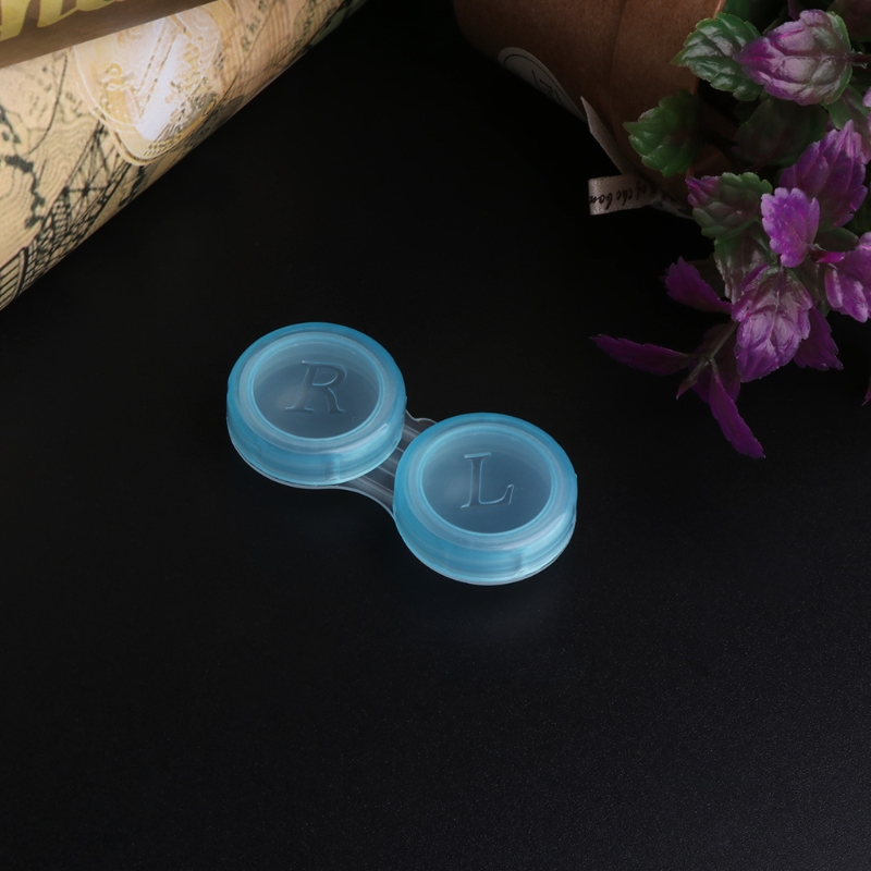 10Pcs contact lens L+R cases Storage Holder Soaking Container Travel Accessaries B95F