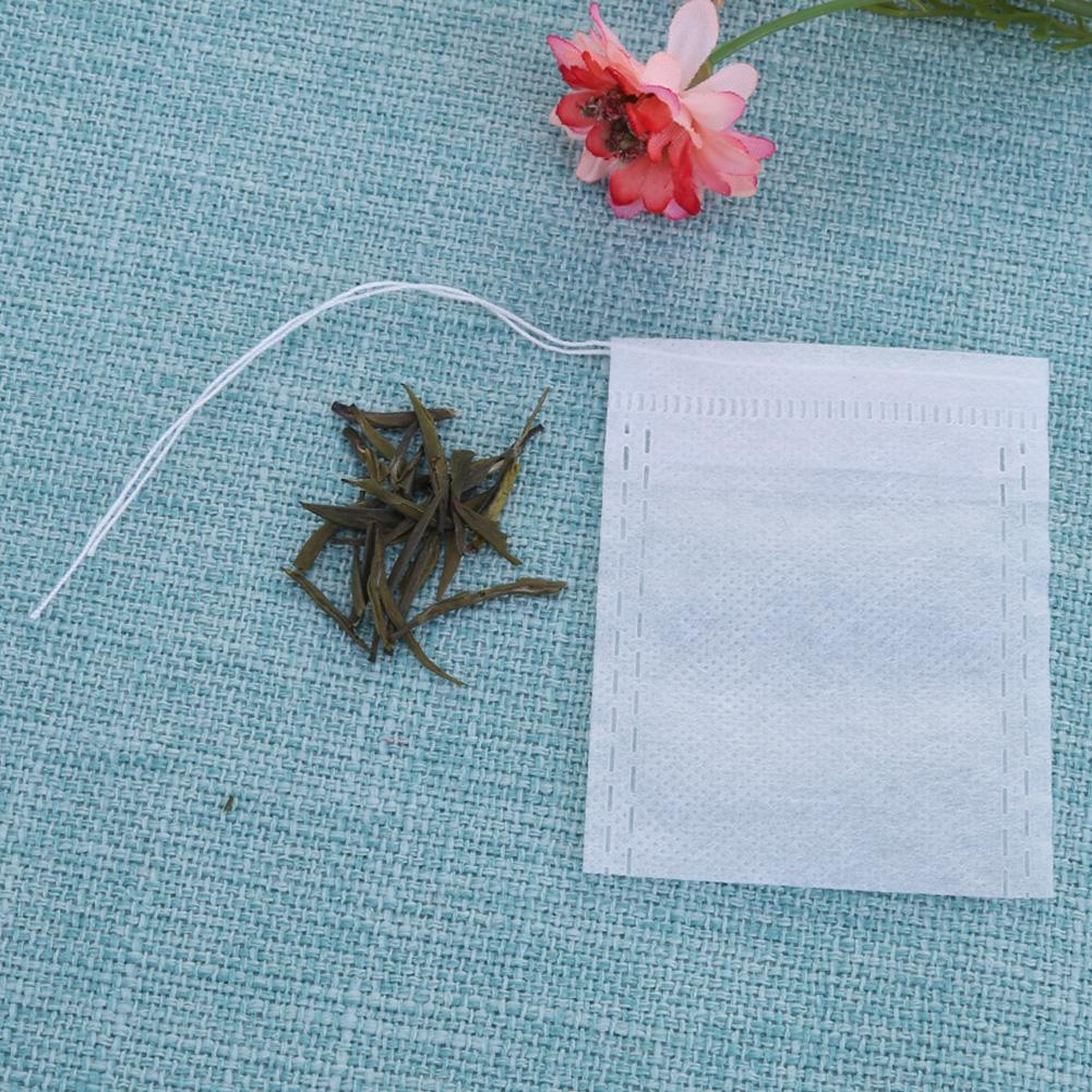 100pcs/lot Teabags Drawstring Tea Bags Home Sealing Medicine Bag Empty Tea Spice Seal Filter Bag for Loose Tea 6x8cm/7x9cm