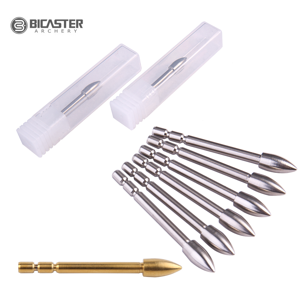 Bicaster Tungsten steel Glue-in Archery Hunting Bullet Arrow Point 120 grains for X10 and other 3.2mm Shaft