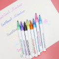 Double Line Pen, 8 Colors Glitter Marker Pen Fluorescent Outline Pens for Gift Card Writing, Drawing, DIY Art Crafts