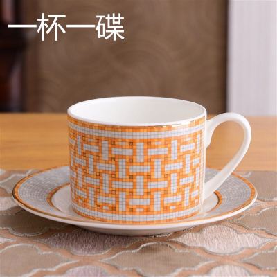 Classic European Bone China Coffee Cups and Saucers Tableware Coffee Plates Dishes Afternoon Tea Set Home Kitchen With Gift Box