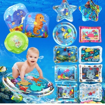 Baby Kids Water Play Mat Inflatable Thicken Pvc Infant Tummy Time Playmat Toddler Fun Activity Play Center Water Mat For Babies