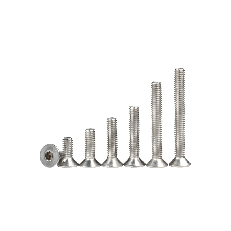 Stainless steel hexagonal countersunk head bolts