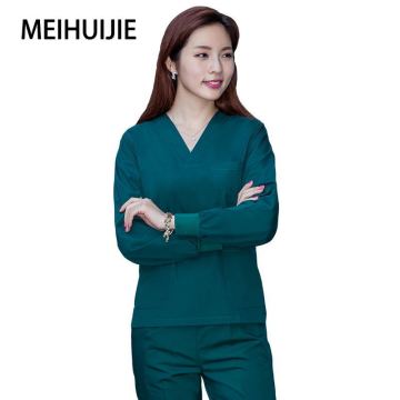 Beauty salon nursing uniforms lab clothing pet shop long sleeve Scrub uniform veterinary Work clothes split suit