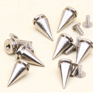 10PCS 10*20mm Alloy Silver Studs and Spikes For Clothes Punk Riveter For Leather Bullet Garment Accessory Tachuelas Para Ropa