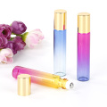 1Pcs Empty Mascara Tubes Gradient Color Glass Essential Oil Empty Perfume Bottle Roller Ball Travel Perfume Glass Bottle