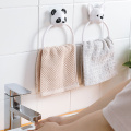 Cartoon Towel Ring Kitchen Punch-free Towel Rack Bathroom Creative Rags Scarves Storage Shelf