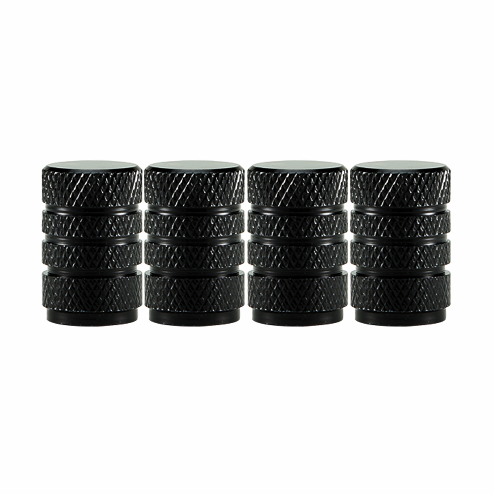 4Pcs/Lot Tire Valve Caps Valve Stems Cover Car Wheel Dustproof Cap, Silver and Black