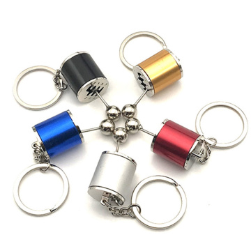 Zinc Alloy Six Speed Removable Transmission Gear Shift Gearshift Knob Gearbox Keychain Keyring Key Chain Mini Car Truck Keyfob