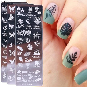 1pcs Nail Stamping Plates Butterfly Image Nail Art Templates Leaf Jewelry Designs Manicure Polish Printing Stencil Tools CHSTZN