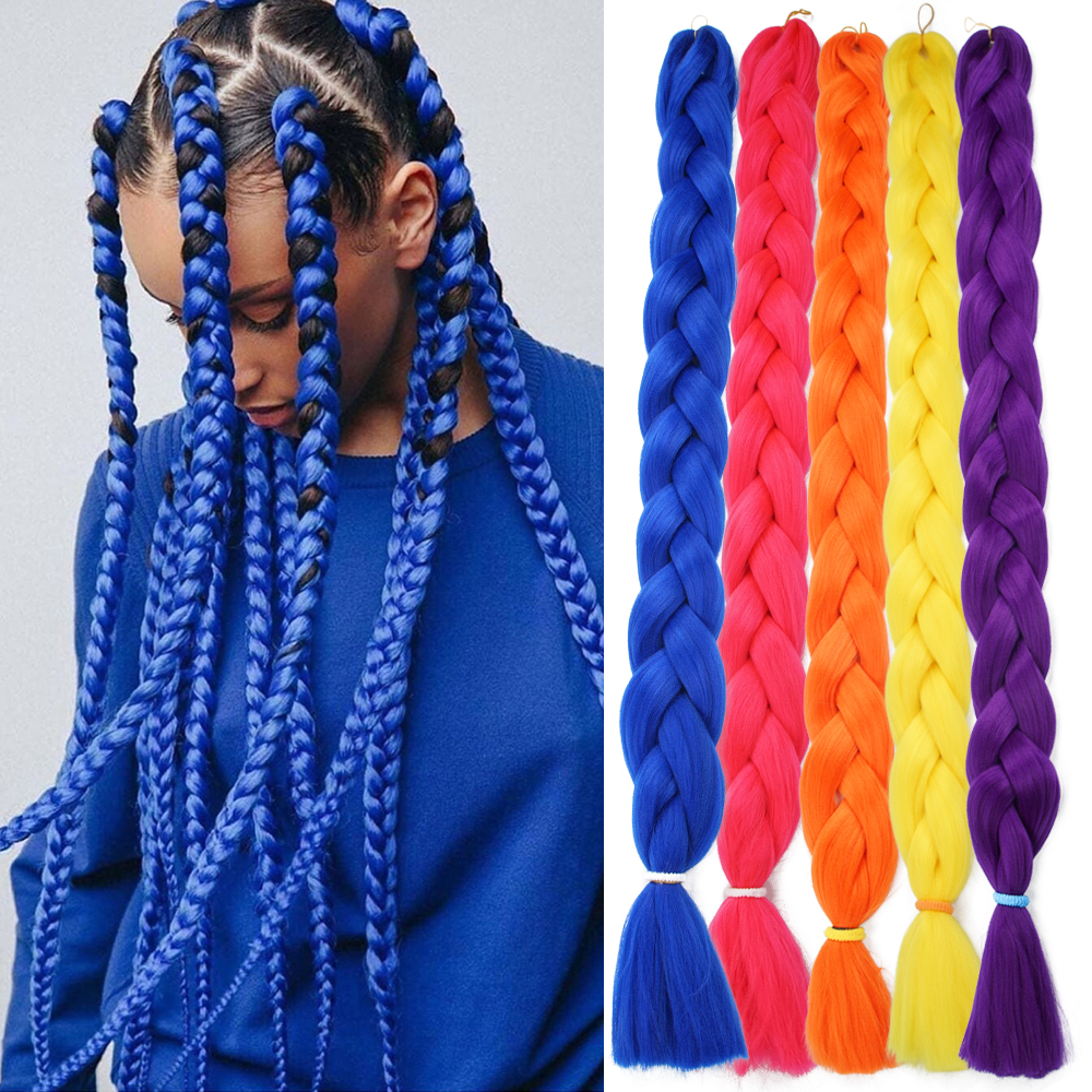 82 Inch 165g Xpression Jumbo Braiding Hair Pre Stretched Synthetic Kanekalon Hair Extensions Fine packaging braids hair