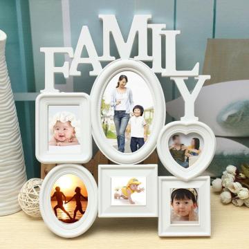 Plastic Family Photo Frame Wall Hanging Picture Holder Display Home Room Decor