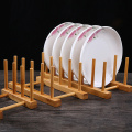 Bamboo Kitchen Plates Storage Holder Glass Cups Coffee Cups Holder Home Bowls Dishes Organize Rack