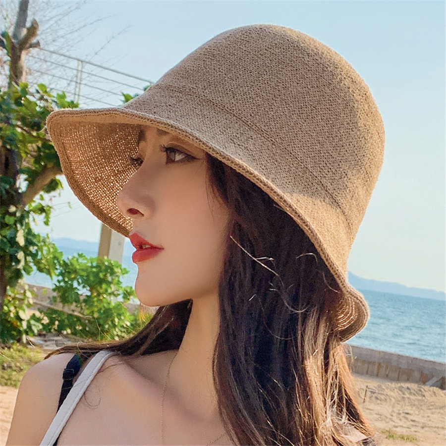 Brand New Summer Straw Hat Women Fashion Travel Panama Female Trend Bucket Hat Lady Sunshade Breathable Sun Caps