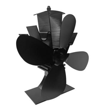 Fireplace 4 Blade Heat Powered Stove Fan Log Wood Burner Eco Friendly Quiet Fan Home Efficient Heat Distribution Hot Fan