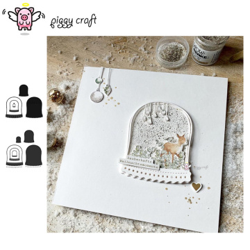 Piggy Craft metal cutting dies cut die mold Christmas crystal ball Scrapbook paper craft knife mould blade punch stencils dies