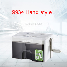 9934 Hand style Mini Shredder File Shredder Strip Office Home 3.5L Shredding 2 * 10mm paper shredder Shredding width 220mm