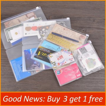 PVC Zipper Pocket File Folder Travel Journal Notebook Planner Accessories Card Holder Storage Pouch Bag A5/Regular/Passport