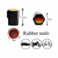 DSYCAR 4 Pcs/Set Car Styling Aluminium Alloy/Copper Germany Flag Car Tire Valve Caps Wheel Tires Tire Stem Air Cap Airtight New