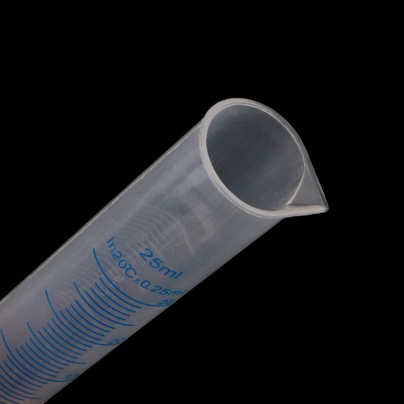 Plastic Graduated Cylinder - 25mL Measuring Cylinder Liquid Trial Tube Ideal for Home and School Science Lab