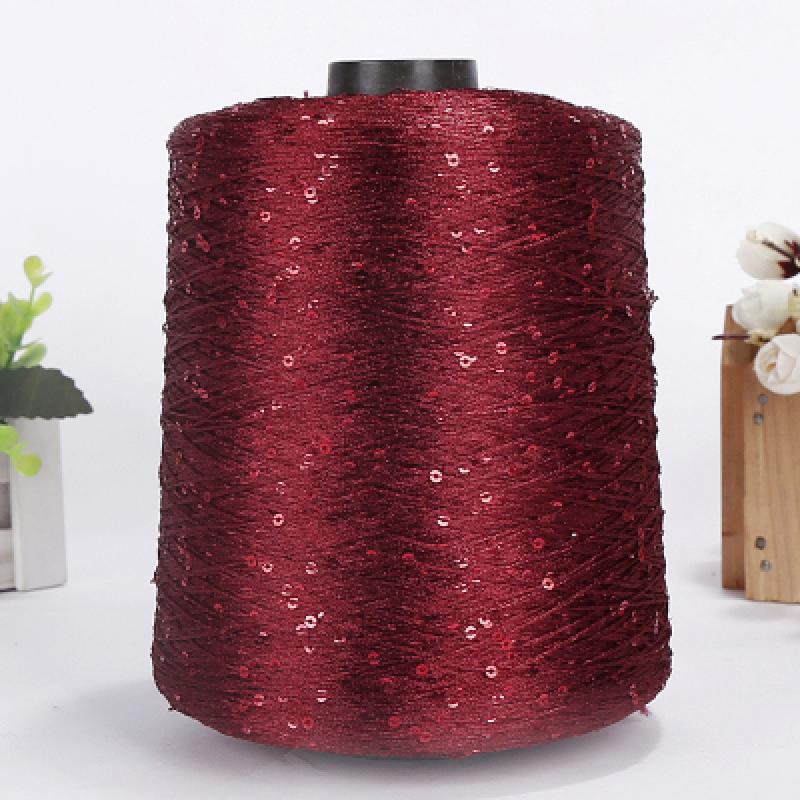 skein cashmere crochet yarn for knitting knit thread 500G natural silk colorful unique sequins knitting yarn