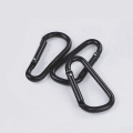 1/5/10Pcs New Hot Practical Black D Shaped Aluminum Alloy Carabiner Hook Keychain Climbing Equipment Karabiner Mosqueton