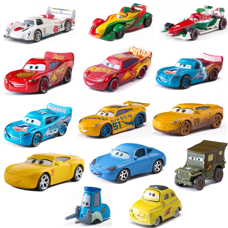Disney Pixar cars 3 Lightning McQueen Mater Jackon torm Ramirez1: 55 Alloy Die Casting PixarCar Alloy Metal Boy Kid Birthday Toy