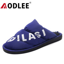 Shoes Men Cotton Slipper Autumn Winter Indoor Slippers Fashion Men Flat Slipper Flip Flops Warm Home Slipper Dropshipping AODLEE