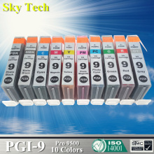 10X Compatible Ink Cartridges For PGI9 , PGI-9 For Canon Pixma Pro 9500 printer .