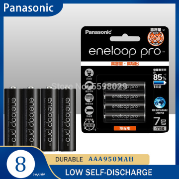 8pcs original panasonic Eneloop Pro AAA battery 950mAh 1.2v nickel metal hydride shaver electronic instrument precharge battery