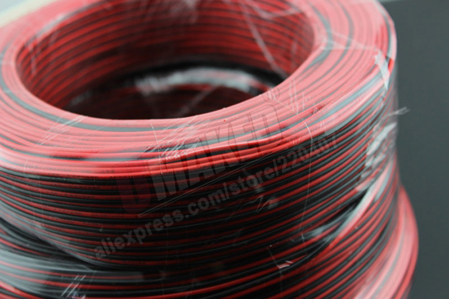 Copper 16AWG, 2 pin Red Black cable, PVC insulated wire, 16 awg wire , Electric cable, LED cable, DIY Connect, extend wire cable