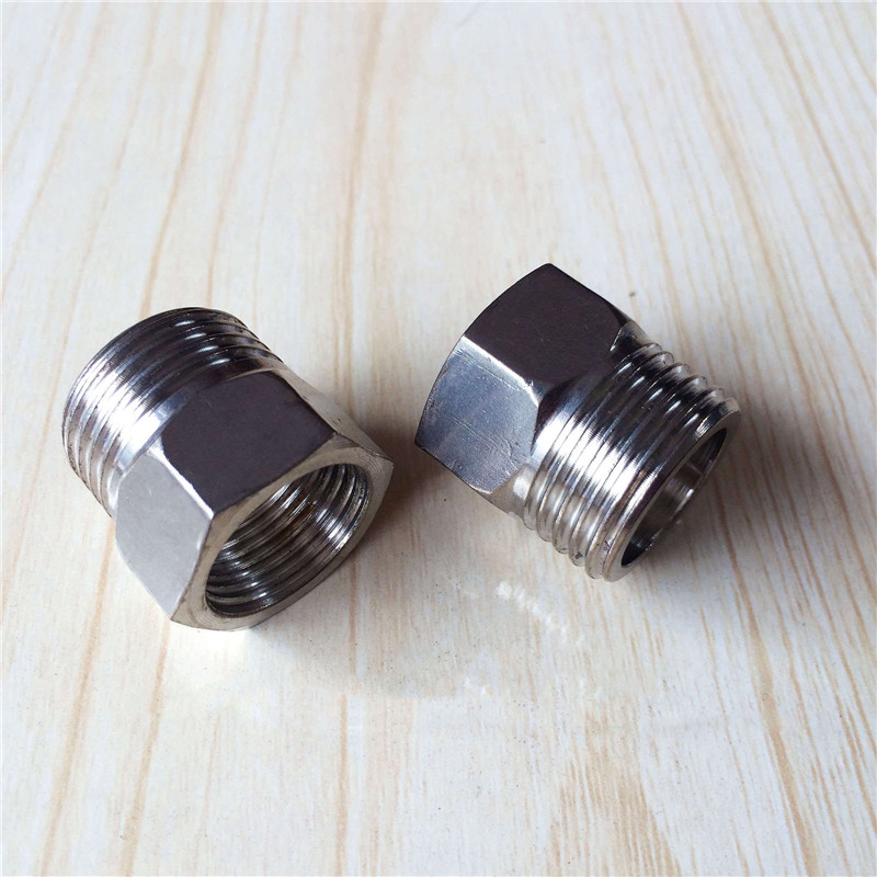 1PC Plumbing Nozzles 1/2" Male x 3/8" Female Thread Reducer Bushing Pipe Fitting SS 304 NPT Home Pipe Connection Bathroom Supply