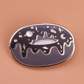 Dark matter donut enamel pin mysterious universe galaxy brooch sprinkles dessert badge space pins astronomy jewelry novelty gift