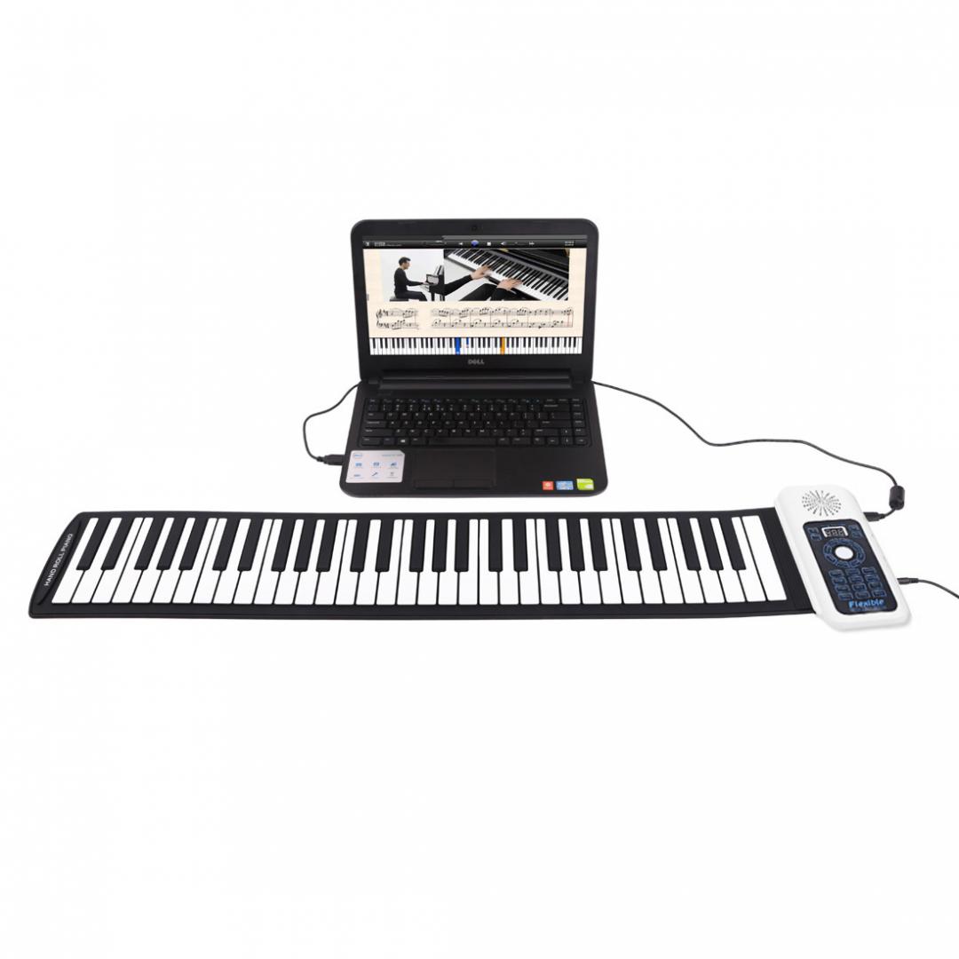 SLADE 88 Keys USB MIDI Roll Up Piano Electronic Portable Silicone Flexible Keyboard Organ Built-in Speaker with Sustain Pedal