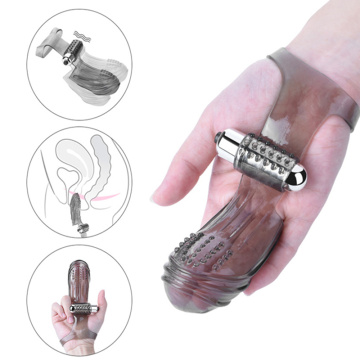 Finger Sleeve Big Vibrator Silicone G Spot Sex Toys For Women Men Adults Unisex Flirting Masturbator Costume Props Accessories