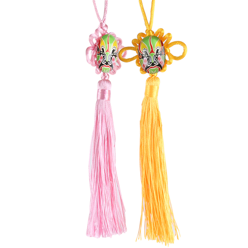 DIY Creative Opera Face Tassel Fringe For Calendar Curtain Ployester Chinese knotting Cellphone Decoration