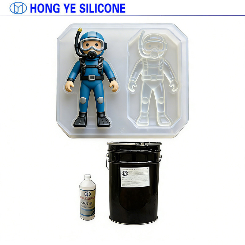 Condensation curing silicone mold rubber