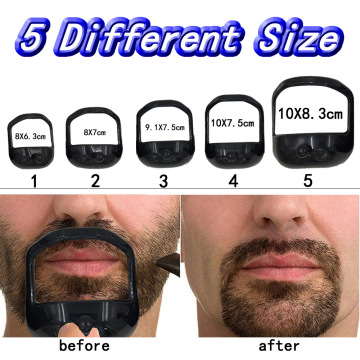 New 5 Pcs Men Tool Template Guide Design Mustache Beard Goatee Shaving Shaper Style Beard Comb Perfect Shape Transparent Styling