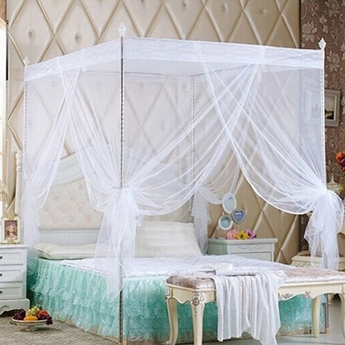 POP ITEM! Mosquito Net Princess Lace Four Corner Post Student Canopy Bed Mosquito Net for Twin Full Queen King Bed Drop Shipping