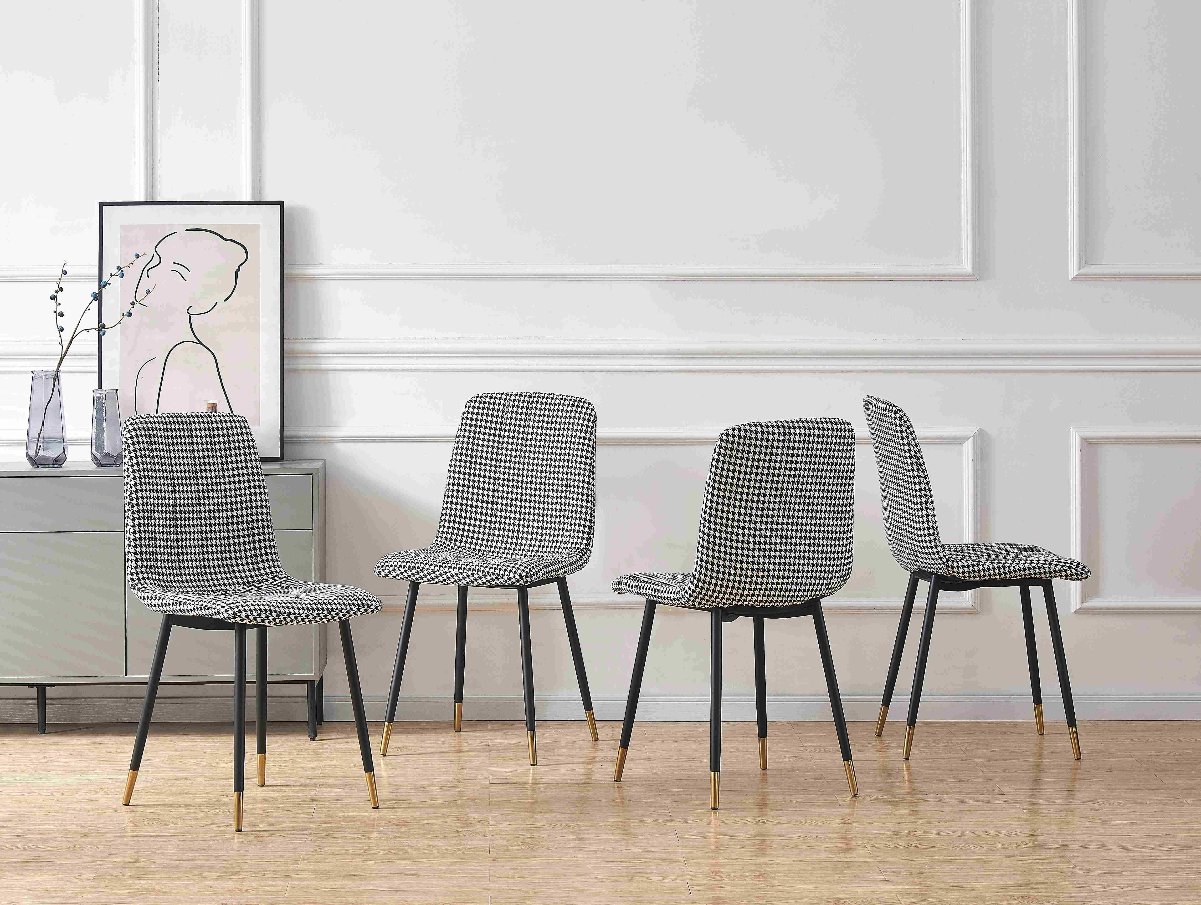 BR-24A14  fabric dining chair with gold feet7